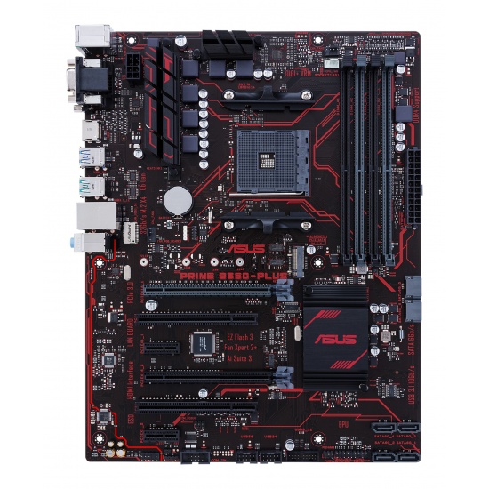 Asus Prime Plus AMD B350 DDR4-SDRAM Motherboard Image
