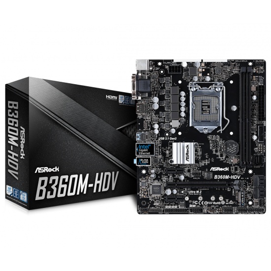 Asrock Intel B360 Micro ATX DDR4-SDRAM Motherboard Image