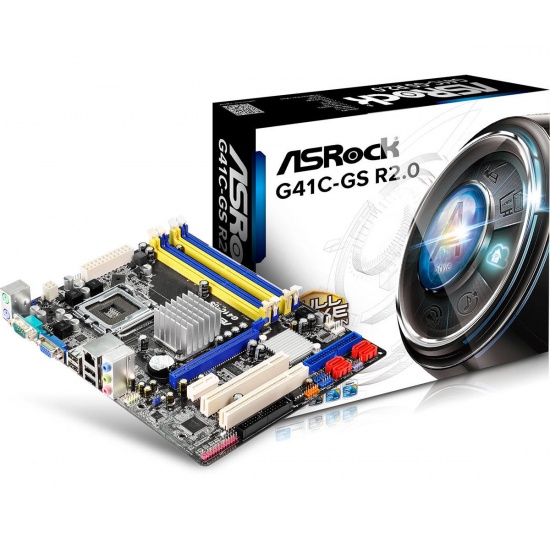 Asrock Intel G41C-GS R2.0 Micro ATX DDR3-SDRAM Motherboard Image