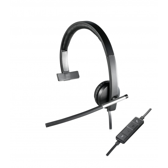 Logitech H650e Monaural Headset - Black, Grey Image