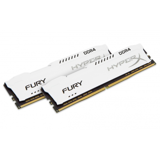 16GB Kingston HyperX Fury PC4-21300 2666MHz CL16 DDR4 Memory Kit (8GB x 2) - White Image