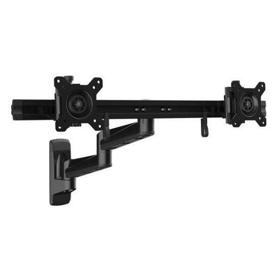 StarTech ARMDUALWALL Articulating Wall Mount Dual Monitor Arm - Up to 24-inch Screen Image