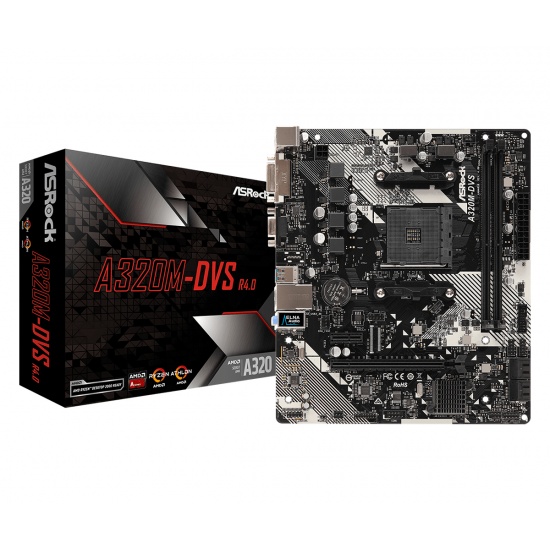 Asrock AMD A320M-DVS R4.0 DDR4-SDRAM Micro ATX Motherboard Image
