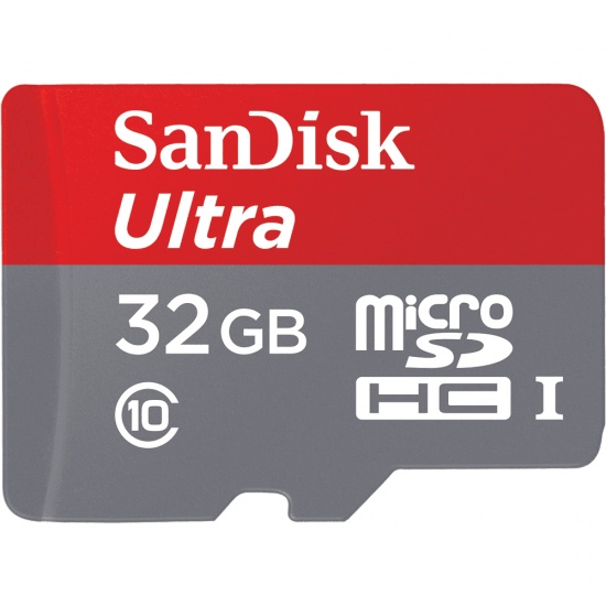 32GB SanDisk microSDHC Class 10 UHS-I Secure Digital Memory Card Image