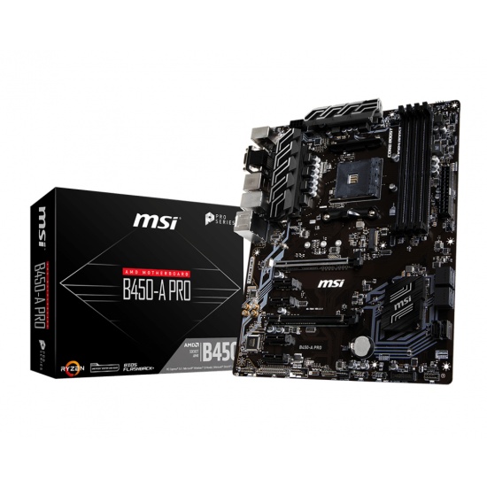 MSI Pro AMD B450 AM4 ATX DDR4-SDRAM Motherboard Image
