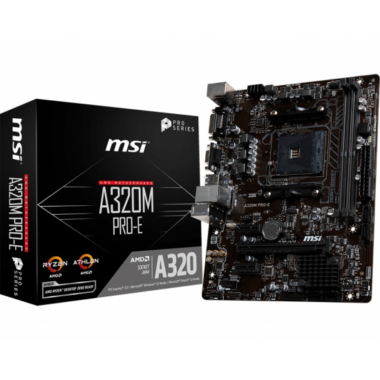 MSI AMD A320 AM4 PRO-E Micro ATX DDR4-SDRAM Motherboard Image