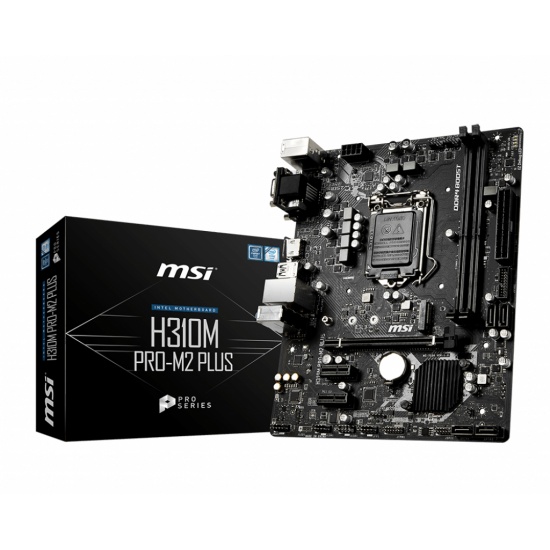 MSI Pro M2 Plus Intel H310 Micro ATX DDR4-SDRAM Motherboard Image