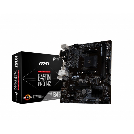 MSI PRO V2 AMD B450 Micro ATX DDR4-SDRAM Motherboard Image