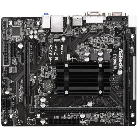 Asrock Intel Celeron D1800M Micro ATX DDR3-SDRAM Motherboard Image