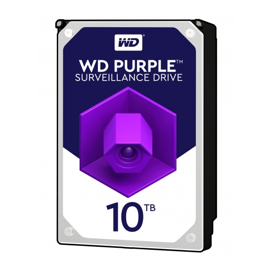 10TB Western Digital Purple Serial ATA III 3.5-inch 7200RPM 256MB Cache Internal Hard Drive Image