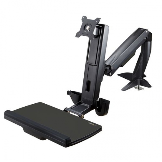 Star Tech Desk Clamp Monitor Stand Up to 24-inch Screen - Black Image