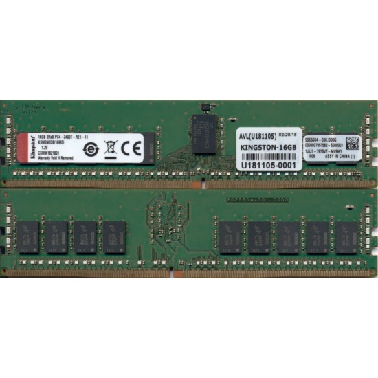 16GB Kingston DDR4 2400MHz 1.2V CL17 Dual Memory Kit (2 x 8GB) Image