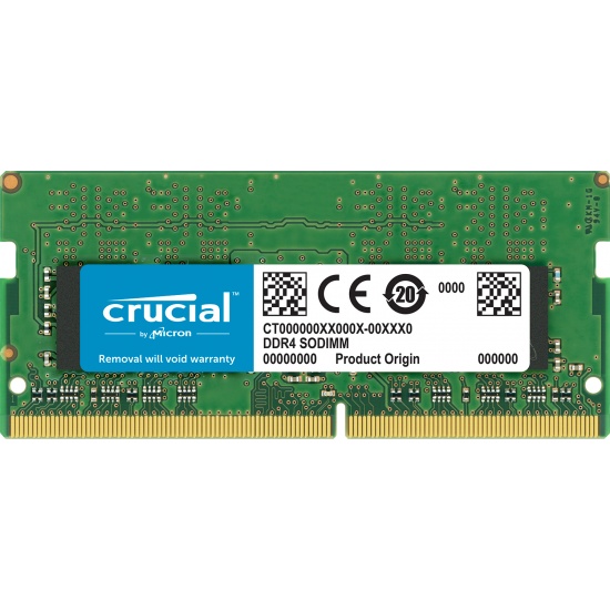 16GB Crucial DDR4 SO-DIMM 2666MHz PC4-21300 CL19 1.2V 260 Pin Non ECC Memory Module Image