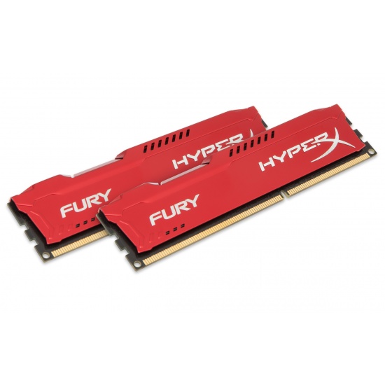 8GB Kingston Hyper X Fury DDR3 PC3-15000 1899MHz CL10 Memory Kit (2 x 4GB) - Red Image