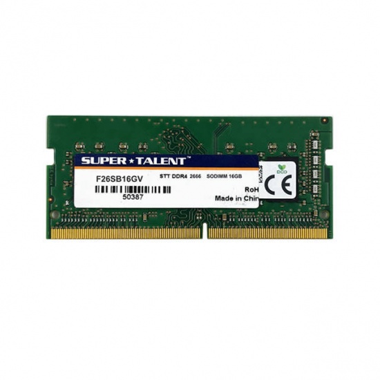 16GB Super Talent DDR4 SO DIMM PC4-21300 2666MHz  Memory Module Image