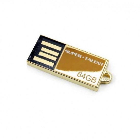 64GB Super Talent Pico C Limited Edition USB2.0 Flash Drive - Gold Image