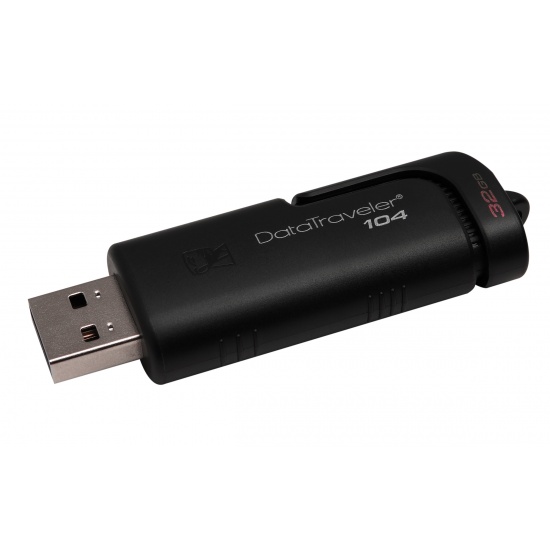 16GB Kingston Data Traveler USB2.0 Type A Flash Drive - Black Image