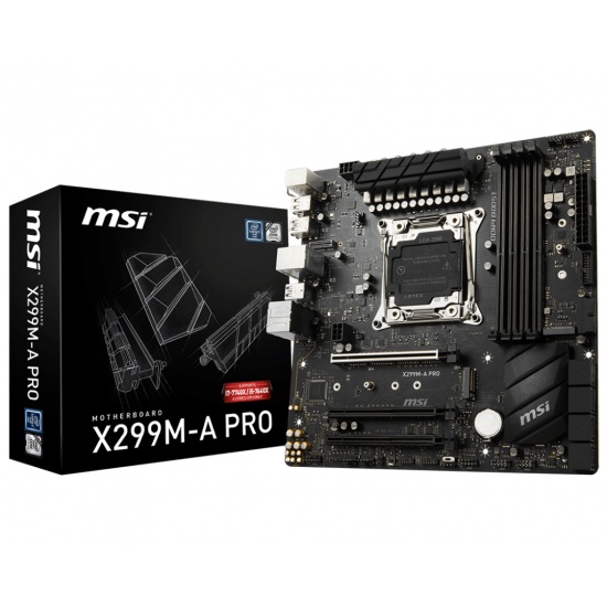 MSI A Pro Intel X299 LGA2066 DDR4 Micro ATX Motherboard Image
