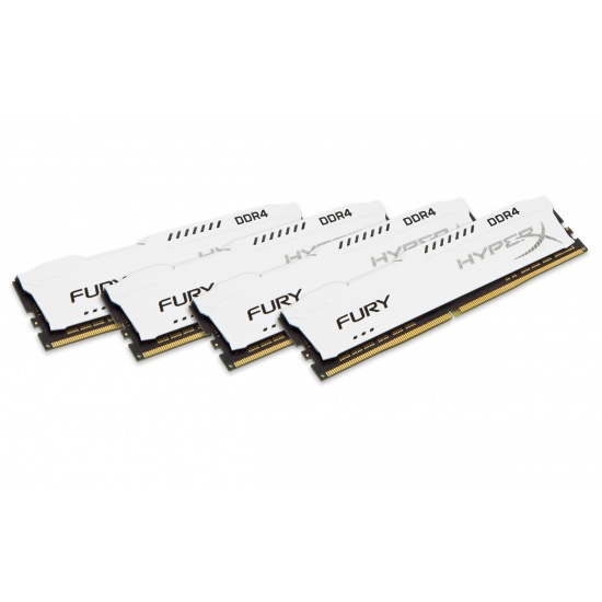 64GB Intel HyperX Fury PC4-19200 2400MHz 1.2V DDR4 Quad Memory Kit (4 x 16GB) - White Image