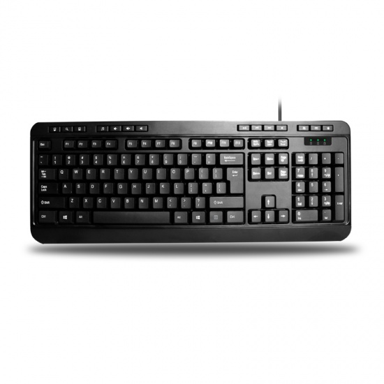 Adesso PS2 Multimedia Black Desktop Keyboard - US English Layout Image