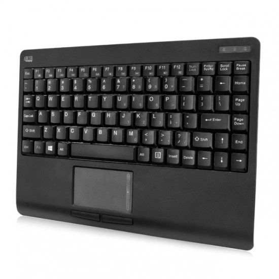 Adesso RF Wireless QWERTY Black Mini Keyboard - US English Layout Image