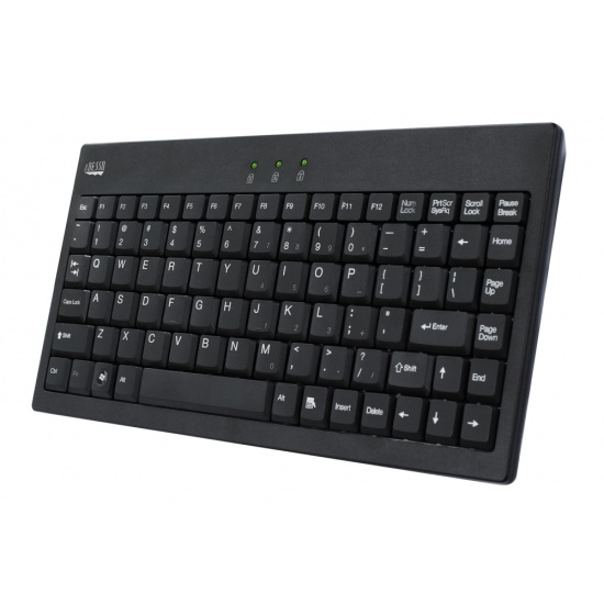 Adesso USB PS2 QWERTY Black Keyboard - US English Layout Image