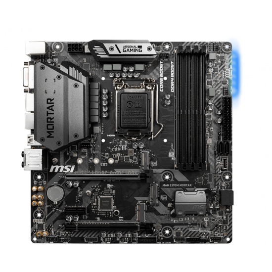 MSI MAG Mortar Intel Z390 LGA 1151 Micro ATX DDR4-SDRAM Motherboard Image