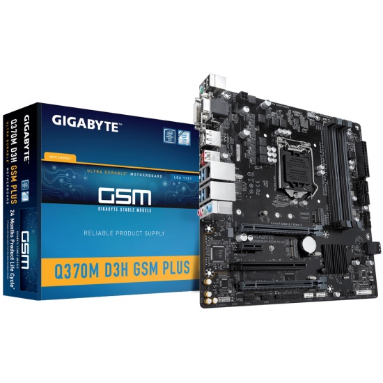 Gigabyte Intel Q370 D3H GSM Plus LGA 1151 Micro ATX DDR4-SDRAM Motherboard Image