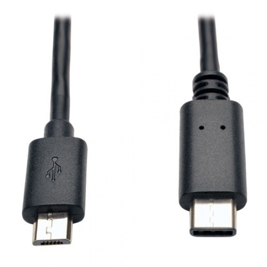 Tripp Lite 6FT USB2.0 Hi-Speed Micro USB-B Male to USB-C Male Cable Image