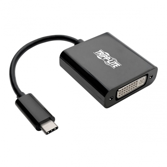 Tripp Lite USB-C Male to DVI and USB3.1 Female Adapter Cable - Black Image