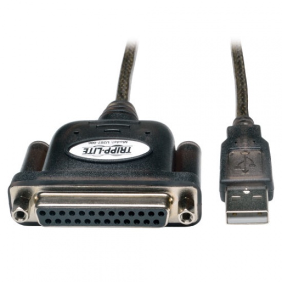 Tripp Lite 6FT Hi-Speed USB-A Male to DB25 Female Parallel Printer Gold Adapter Cable Image