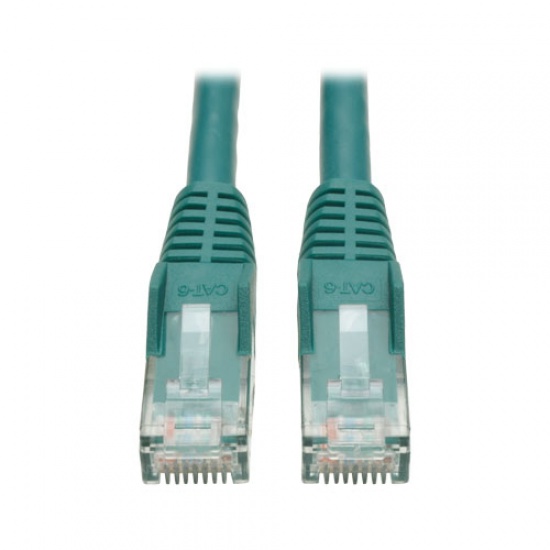 Tripp Lite 15FT RJ45 Male Cat6 Gigabit Snagless Molded Patch Cable - Green Image