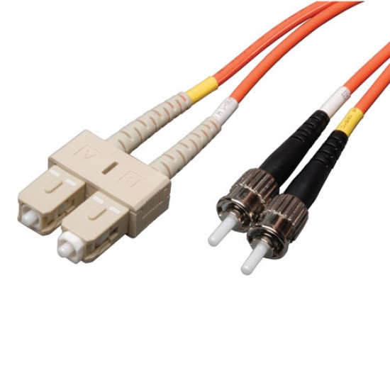 Tripp Lite 100FT SC to ST Duplex Multimode 62.5/125 Fiber Patch Cable - Orange Image