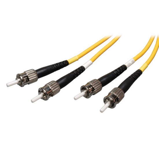 Tripp Lite 10FT ST to ST Duplex Singlemode 8.3/125 Fiber Patch Cable - Yellow Image