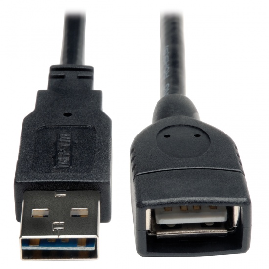 Tripp Lite 0.5FT Universal Reversible USB-A Male to USB-A Female Hi-Speed Extension Cable Image