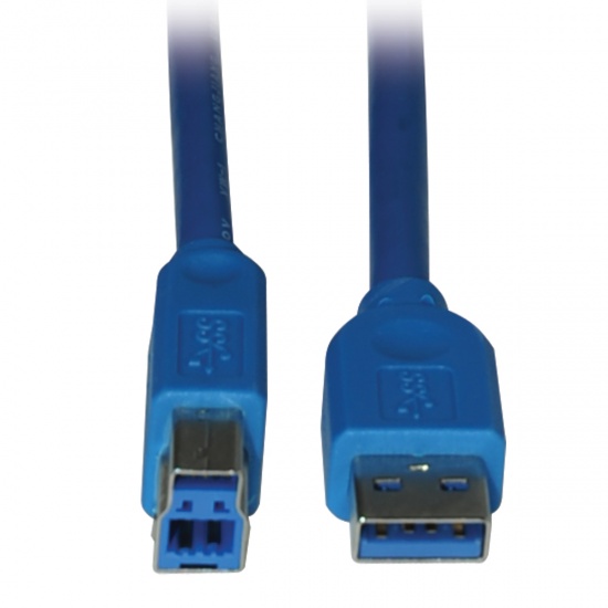 Tripp Lite 15FT USB3.0 USB-A Male to USB-B Male 5Gbps SuperSpeed Device Cable  - Blue Image