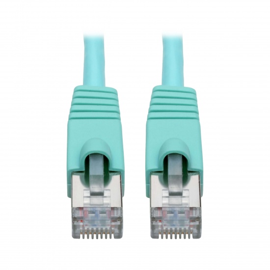 Tripp Lite Cat6a 35FT RJ45 Male to RJ45 Male 10G-Certified Snagless Shielded STP Network Patch Cable - Aqua Image