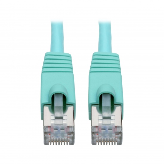 Tripp Lite 10FT RJ45 Male to RJ45 Male Cat6a 10G-Certified Snagless Shielded STP Network Patch Cable - Aqua Image