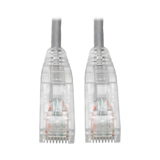 Tripp Lite 10FT RJ45 Male to RJ45 Male Cat6 UTP Snagless Molded Slim Patch Cable - Grey Image