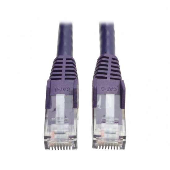 Tripp Lite 50FT RJ45 Male to RJ45 Male Premium Cat6 Gigabit Snagless Molded UTP Patch Cable - Purple Image