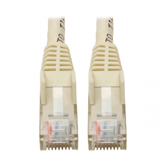 Tripp Lite 0.5FT RJ45 Male to RJ45 Male Premium Cat6 Gigabit Snagless Molded UTP Patch Cable - White Image