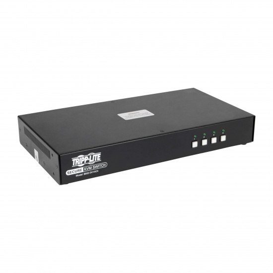 Tripp Lite 4-Port DVI to DVI Single Monitor Support Secure KVM Switch - Black Image
