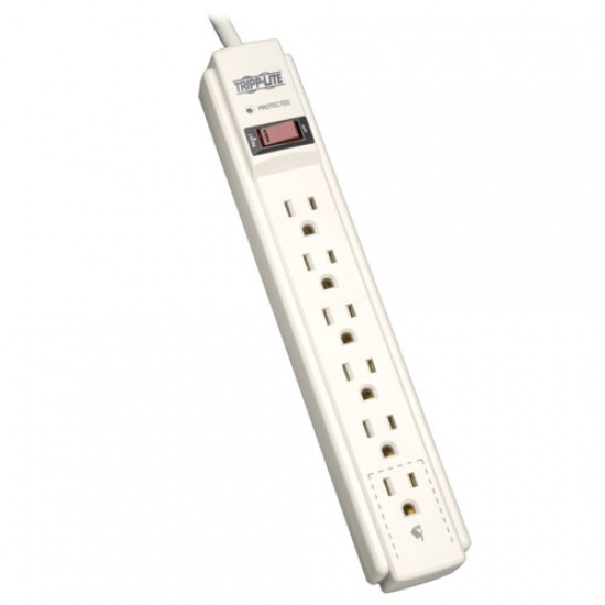 Tripp Lite Protect It 4FT 6 Outlet 790 Joules Surge Protector - Light Gray Image