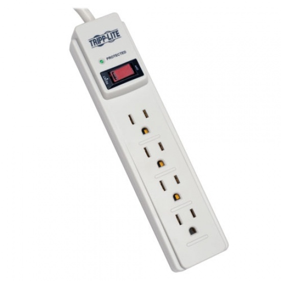 Tripp Lite 4FT 4 Outlet 450 Joule Surge Protector - Gray Image