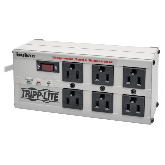 Tripp Lite Isobar 6FT 6 Outlet 3330 Joules Surge Protector - White Image