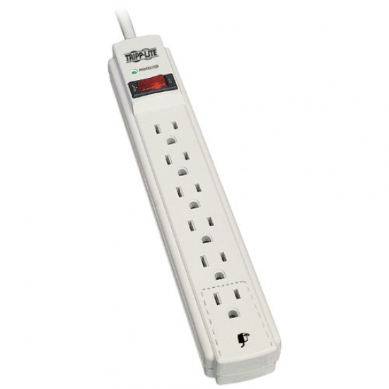 Tripp Lite Protect It 8FT 6 Outlet 990 Joules Right-Angle Surge Protector Image