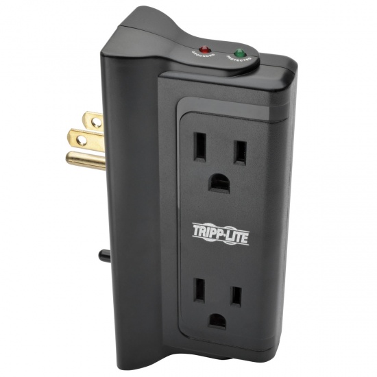 Tripp Lite 4 Outlet 720 Joules Wallmount Direct Plug In Surge Protector - Black Image