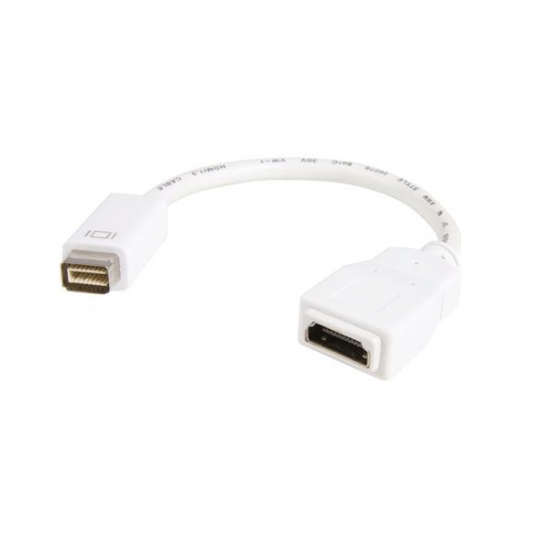 StarTech 0.6FT Macbook and iMac Mini-DVI Male to HDMI Female Video Adapter Cable - White Image