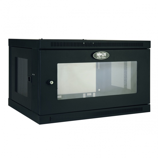 Tripp Lite 19-Inch 6U Wall Mountable Rack Enclosure Server Cabinet with Acrylic Window - Black Image