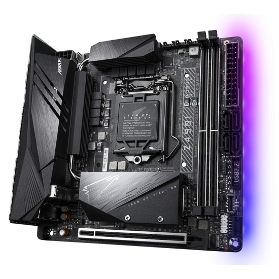 Gigabyte Intel Z490I AORUS ULTRA LGA 1200 DDR4-SDRAM Mini ITX Motherboard Image
